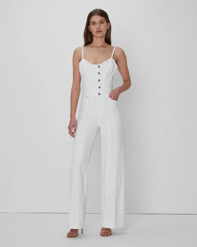 Bustier Jumpsuit In White